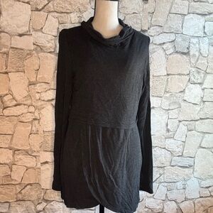 Cuddl Duds Charcoal Gray Cowl Neck Tunic